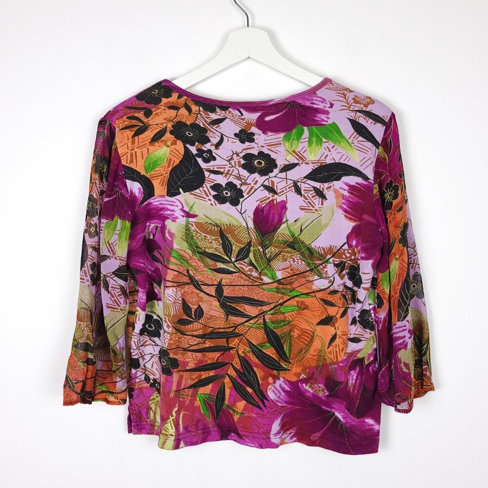 Vintage Embellished Patchwork Top - image 8